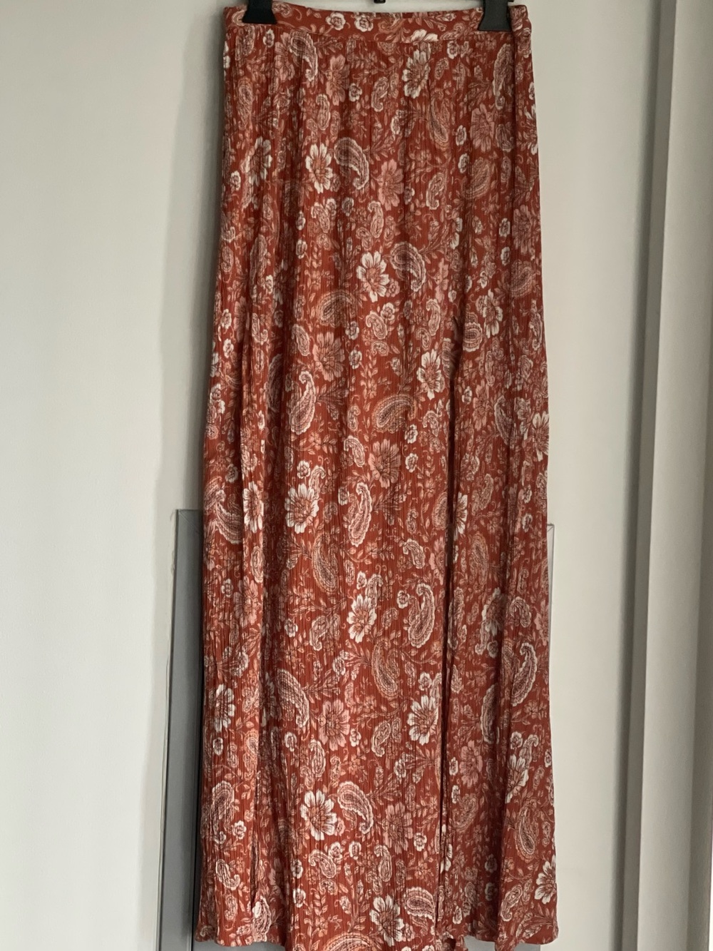 PATRONS OF PEACE Terracotta Floral Maxi Skirt